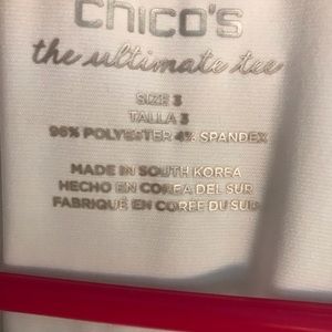 Chico's Tops - Chico’s White Polyester Shirt Sleeved Shirt Chico's Tops - Chico’s White Polyester Shirt Sleeved Shirt